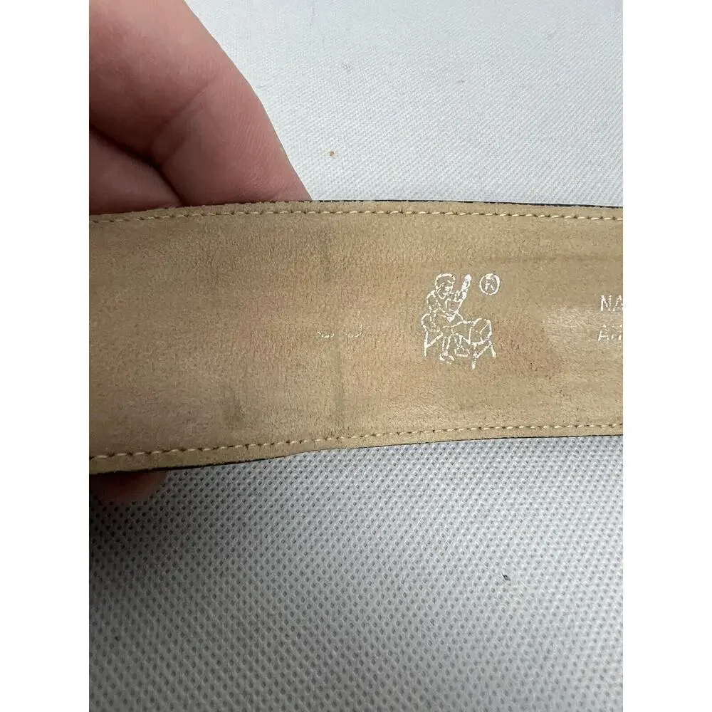 Black Aniline Leather Belt And Buckle Mens 38